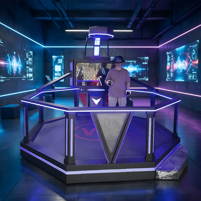 Le parc à thème d'intérieur gagnent la plate-forme de marche de la machine VR de jeux de bataille de réalité virtuelle d'argent