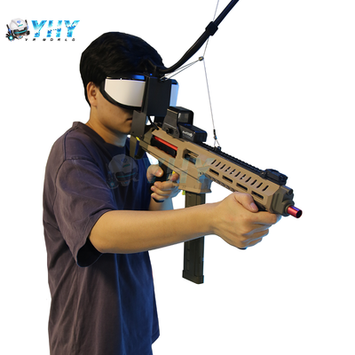Nouvelle conception 9D VR Gun Fight Simulation Games Machine 1 joueur en ligne Gun CE Certificat Technologie VR intérieure