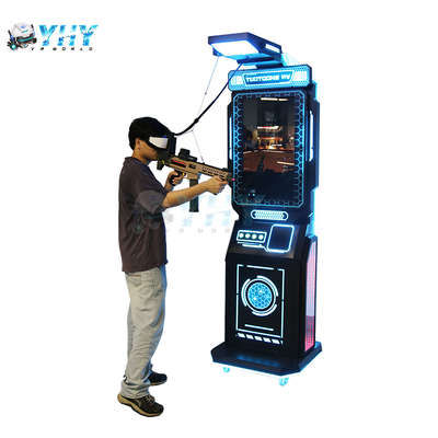 Machine d'arcade de réalité virtuelle commerciale 9D VR avec pistolet, simulateur de tir, debout, avec contrôleur de mouvement pour parc