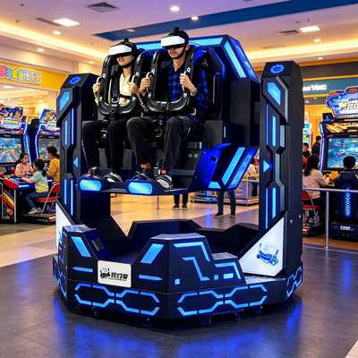Simulateur de vol et de montagnes russes VR 1080 degrés 2 places robuste pour le divertissement commercial