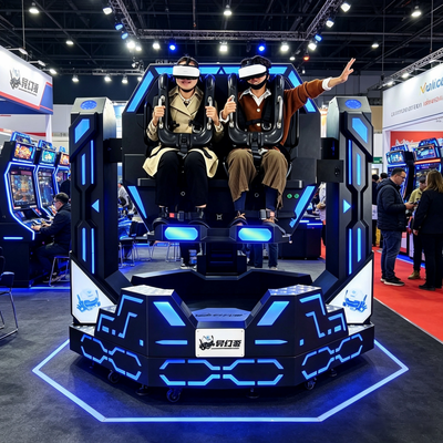Equipement d'arcade VR clé en main Commercial 1080 degré rotatif 9D VR Chaise de cinéma double joueur Simulation de montagnes russes