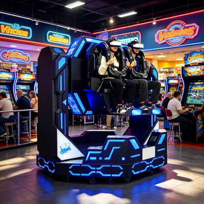 Equipement d'arcade VR clé en main Commercial 1080 degré rotatif 9D VR Chaise de cinéma double joueur Simulation de montagnes russes