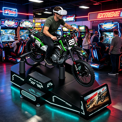 Extreme Thrill Simulateur de vélo de montagne VR commercial: expérience de conduite en temps réel pour un seul joueur
