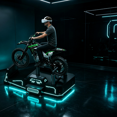 Simulateur de moto VR commercial d'usine de Guangzhou avec système de retour haptique