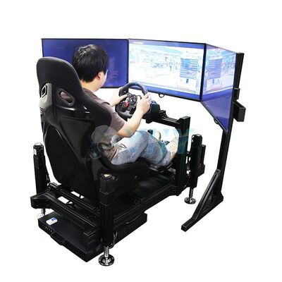 Simulateur de course YHY 4DOF avec plateforme de mouvement, 3 écrans et structure en alliage d'aluminium pour une expérience de conduite immersive