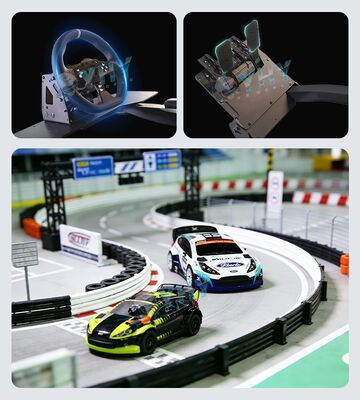 Simulateur de course AR multijoueur avec des pistes de course personnalisées pour une compétition réaliste
