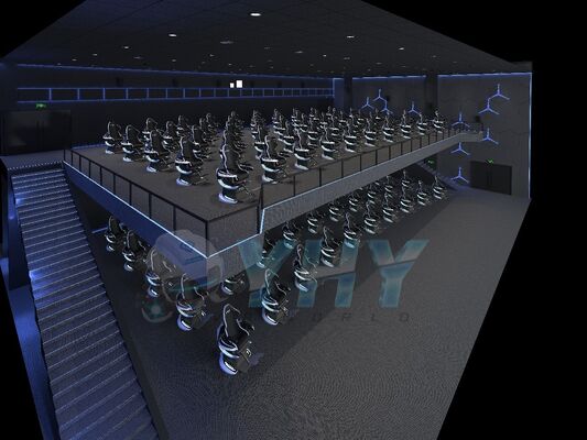 Simulateur de cinéma dynamique 9D VR Nouvelle expérience dynamique de rotation 360 Projection multi-personnes Jeu Vr Attractions Cinéma