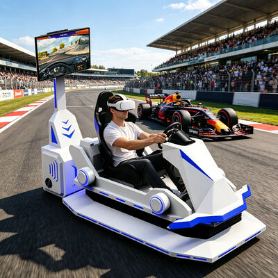 Machine de jeu de conduite virtuelle Realidad Simulateur de courses de voitures VR au parc à thème VR