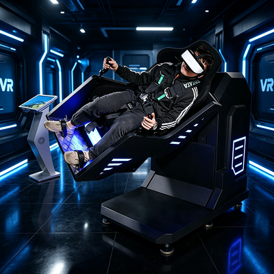 Machine de montagnes russes VR à rotation à 360 degrés monoplace avec des effets d'immersion élevés