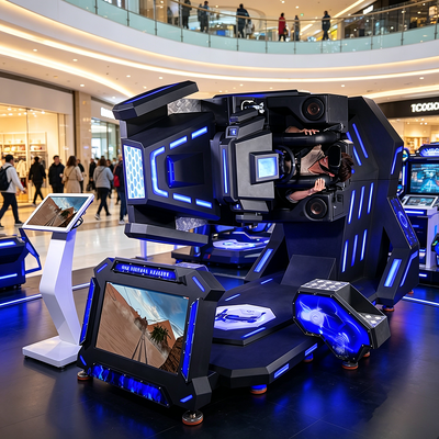 Machine d'arcade VR 360 3 en 1 commerciale: montagnes russes, voiture de course et simulateur de vol