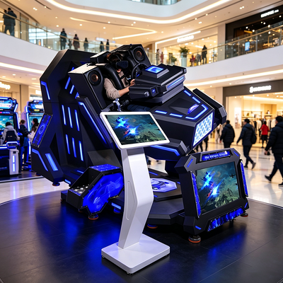 Équipement d'arcade de 360 VR à fort trafic avec écran externe en direct de 32 pouces