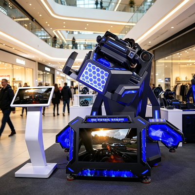 Simulateur de course VR interactif à 360 degrés avec écran vidéo en direct pour les centres commerciaux