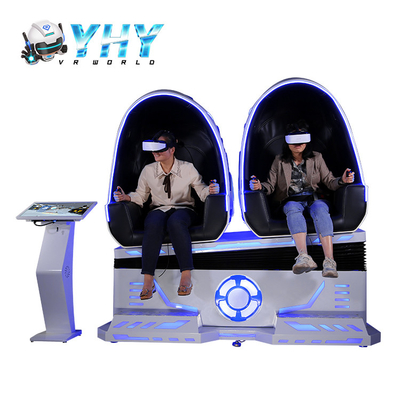 Simulateur à deux joueurs de la chaise 3 DOF d'oeufs de réalité virtuelle de l'amusement 9D avec le coup arrière