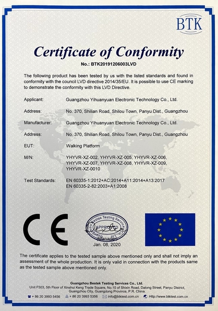 Chine Guangzhou Yihuanyuan Electronic Technology Co., Ltd. Certifications